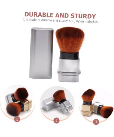 Didiseaon Nail Dust Brush Nail Cleaning Brush Puff Nail Display Stand Makeup Powder Brush Retractable Tube Brush Makeup Blush Highlighter Mineral Nylon Wool Travel Makeup Tools 8.2x3.3cm Silver - Buy Online on GoSupps.com