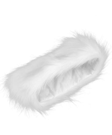 Minkissy 1Pc Fur Headband Winter Headdress Warm Headband Headwrap Winter Head Caps for Women (White) - Buy Online on GoSupps.com