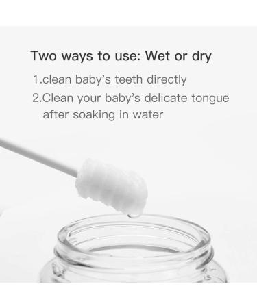 Disposable Baby Toothbrush & Tongue Cleaner | 30 pcs Infant Oral Cleaning Gauze Stick | 0-36 Months | White - Buy Online on GoSupps.com