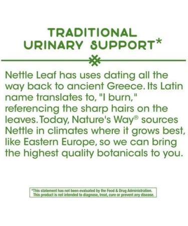 Nature's Way Nettle Leaf 435 mg - TRU-ID Certified Non-GMO, Vegetarian | 100 Count (Pack of 4) - Buy Online on GoSupps.com