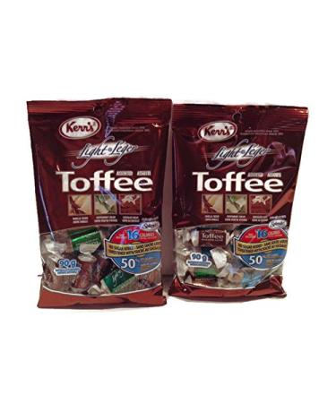 Sugar Free Gluten Free KERR'S Assorted Toffee Candies- 2 - 90g Bags - Vanilla Cream Peppermint Cream Chocolate Cream