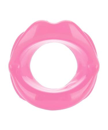 Lip Trainer  Oral Exerciser Lip Exerciser Silicone Face Lifting Lip Exerciser Mouth Muscle Tightener Tightening Anti-Wrinkle Tool(Pink)