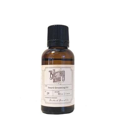 The Bastard Beard Co Natural Beard Grooming Oil For Men 1oz - 100% Made in the USA - 30ml Oil For Fuller Thick Natural Facial Hair With Coconut Argan Peppermint Eucalyptus and Tea Tree Oil