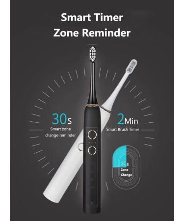 Sonic Electric Toothbrush - IPX7 Waterproof 4 Brush Heads 4 Modes 3 Intensity Levels 2-Minute Timer - Perfect for Adults - Buy Online on GoSupps.com