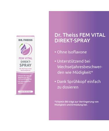 DR. THEISS Fem Vital Direct Spray | Menopause Nutrients for Women | Enhance Wellness & Vitality - Buy Online on GoSupps.com
