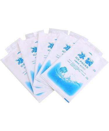Buy 10 Reusable Dry Gel Packs - PE Plastic Food-Safe Cooling Gel Bags for Injuries | Long-Lasting 200ml - Buy Online on GoSupps.com