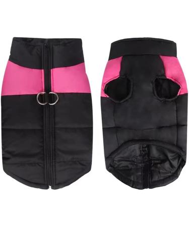 Femax Waterproof Dog Coat - Warm Winter Jacket for Small to Large Dogs | Padded Puppy Vest for Cold Weather | Pink (Chest 42cm Back 35cm) - Buy Online on GoSupps.com