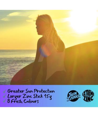 Sun Zapper Extreme Zinc Stick SPF50+ White Face Sunblock | Zinc Sunscreen Stick Australia Made | Shell White - Buy Online on GoSupps.com