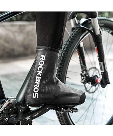 Rockbros Waterproof Overshoes - Windproof Shoe Covers for Racing MTB Outdoor Sports | Unisex Black | Sizes 42-46 EU - Buy Online on GoSupps.com