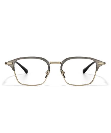 NYASAA Pure Titanium Square Frame Reading Glasses for Men Fashion Blue Light Blocking Eyeglasses HD Clear Lenses 2.50x Gold