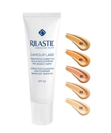 Rilastil Cosmetic Corrective Camouflage Shade 50 Mocha 30 ml High Coverage Foundation