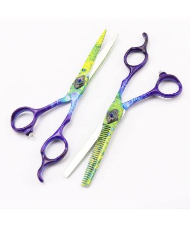 Hair Cutting Scissors 6 Inch Professional Japan 440c Upscale Scissor Ceramics Hair Scissors Cutting Barber Haircut Thinning Shears Hairdressing Scissors Set