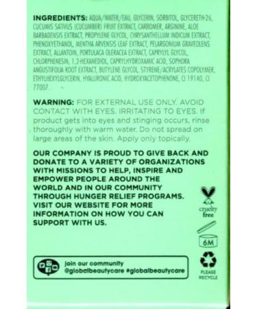 Global Beauty Care Blemish Oil-Free Soothing Moisturizer - Aloe Vera & Cucumber Cooling Gel (Set of 2) - 1.7 oz (50ml) - Hydrating Skincare for Clear Skin - Buy Online on GoSupps.com