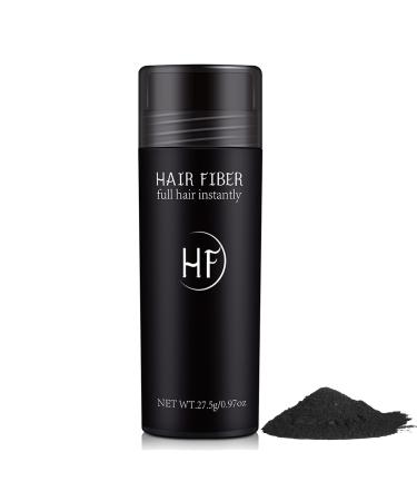 Hair Fibres Black Hair Building Fibres Professional Quality Hair Fibers Powder for Thinning Hair Thickener Natural Hair Fiber Instantly Conceals Hair Loss for Bald Spots & Thinning Hair(Black)