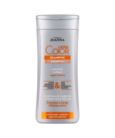 Joanna Ultra Color Shampoo for hair in copper tones - Fortifying and revitalizing shampoo - Refreshes color - Deepens color intensity - Care and hydration for your hair