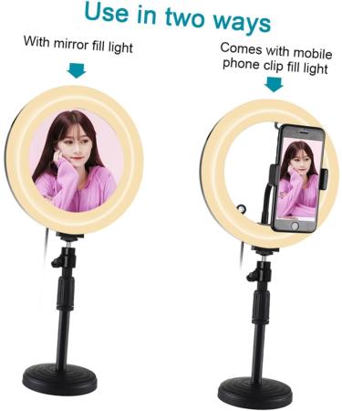 Beavorty Set cargador usb portable lighting Mirror fill light Phone clip fill light camera video phone selfie light lighting for video recording cute stuff for teen girls LED Fill Lamp ring - Buy Online on GoSupps.com