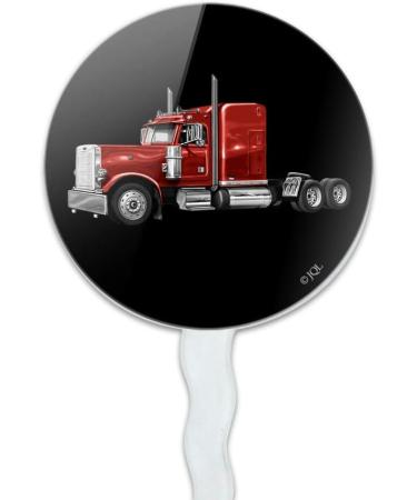 Semi Tractor Trailer Truck Trucker Cupcake Picks Toppers Decoration Set of 6 - Buy Online on GoSupps.com