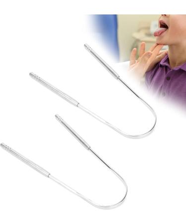 Stainless Steel Tongue Cleaner - U-Shaped Tool for Bad Breath Removal & Oral Health - Buy Online on GoSupps.com