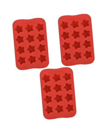 Zerodeko 3pcs 12 Silicone Molds Ice Cubes Maker Dessert Trays Muffins Ice Cube Trays Heart-Shaped Ice Tray mediumx3pcs Redx3pcs