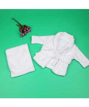 Zerodis Baby Bathrobe Towel Set - Soft Cotton White Photography Props for 3-6 Months | Colorful Swaddle & Costume Accessories - Buy Online on GoSupps.com