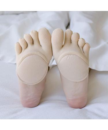 GLEAVI Full Toe Socks & Heel Pads for Women | Metatarsal Foot Support & High Heel Comfort | Thin Nylon Shoe Inserts - Buy Online on GoSupps.com