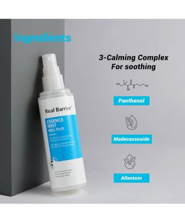 Real Barrier Essence Face Mist Moisturizing Facial Spray for Senstive Skin with Panthenol and Madecassoside Hydrating Calming Strengthening Skin Barrier 3.38 Fl Oz 100ml - Buy Online on GoSupps.com