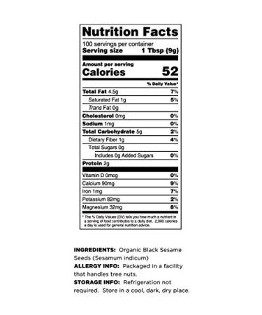 Terrasoul Superfoods Organic Black Sesame Seeds 2 lbs - Raw, Unhulled, Lab-Tested | Buy Online - Buy Online on GoSupps.com