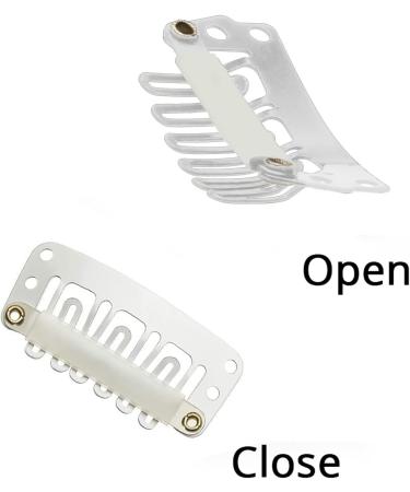 Metal Snap Hair Extension Clips - U-Shape Wig Clips for DIY Extensions (WHITE) - Buy Online on GoSupps.com