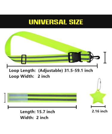 Reflector Clothing Set for Safety: 2 Adjustable Belts 4 Bands & Supporters for Kids Adults & Dogs - Perfect for Hiking & Outdoor Sports - Buy Online on GoSupps.com