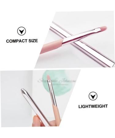 Angoily Lip Brush with Lid Lip Foundation Brush Makeup Lipstick Eyeshadow Applicator Eyeshadow Lip Applicator Lip Gloss Brush Cosmetic Travel Injection Handle Lipstick Brush 10.4x1cm Pink - Buy Online on GoSupps.com