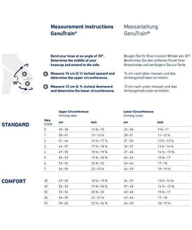 Bauerfeind GenuTrain Knee Support - Padded Kneecap Brace Size 3C Grey | International Shipping Available - Buy Online on GoSupps.com