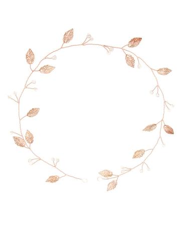 Minkissy Rose Gold Leaf Hair Vine - Bridal Headband & Wreath for Bridesmaids | Elegant Wedding Hair Accessories - Buy Online on GoSupps.com