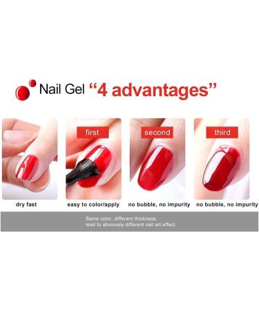 Nails Gel Set 12 Color Nail Painting Gel Nail Art Accessories DIY Professional Nail Paint Color Gel Polish Nail Art (Black) - Buy Online on GoSupps.com