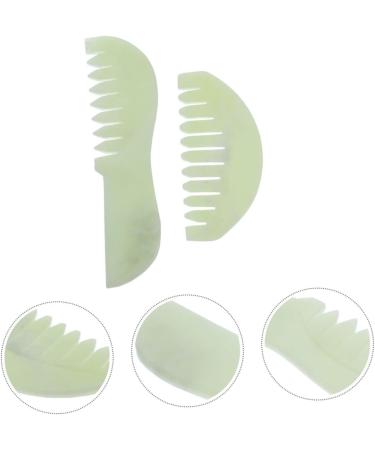Hapinary Jade Scalp Massage Combs - 2 Piece Set for Scalp Relaxation & Wellness | Portable Head Massage Tools - Buy Online on GoSupps.com