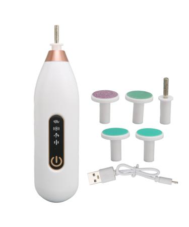 YAOGOHUA Baby Electric Nail File Drill Low Noise Mini Portable Baby Electric Nail Grinder with Night Light for Kids Adults White