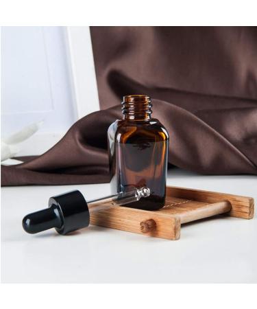 VASANA 3PCS Refillable Thicken Square Amber Glass Essential Oil Dropper Bottles with Glass Eye Dropper Cosmetic Sample Aromatherapy Elite Fluid Jars Travel Containers 10ml/0.34oz - Buy Online on GoSupps.com
