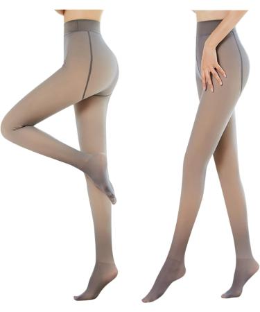 Shop Mjiqing Winter Thermal Pantyhose for Women - Fleece Tights & Leggings 2-Pack in Gray - Buy Online on GoSupps.com