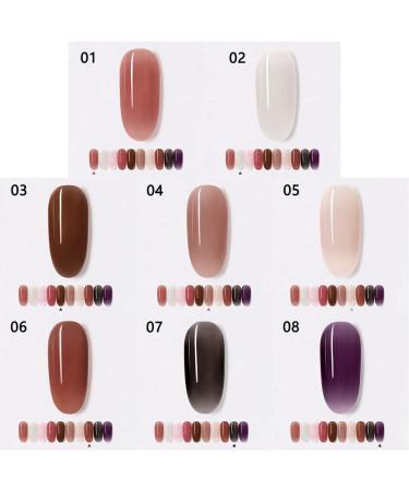 7.3ml Pink Gel Nail Varnish Top Coat Transparent Jelly Gel Gel Nail Polish Soak Off UV Gel Phototherapy Gel - (Color: 3) - Buy Online on GoSupps.com