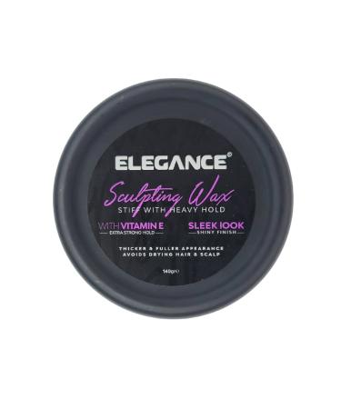Elegance Hair Sculpting Wax 4.73 Oz Wax Infused with Vitamin-E Thicker hair with Strong Hold and Long-Lasting Shine Sculpting Wax (Strong Hold)