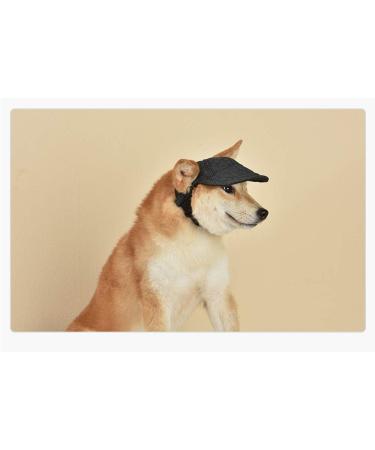 Adjustable Summer Sun Hood for Dogs | Baseball Cap with Ears - Sun Protection for Small & Medium Dogs (M Denim Black) - Buy Online on GoSupps.com