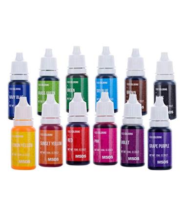 Nomeca 12 Color Food Coloring Set â€“ Vibrant Liquid Dye for Baking, Icing & DIY Slime â€“ Tasteless & Food Grade (10ml Bottles) - Buy Online on GoSupps.com