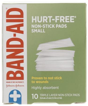 Johnson's First Aid Non Stick Easy Release Pad Small 10 Count (Pack of 1)
