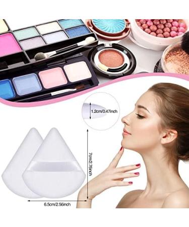 12 Triangle Velvet Powder Puffs Set - Dual-Use Makeup Puffs for Face - Washable & Soft - Ideal for Loose or Pressed Powder - Available in Various Colors - Buy Online on GoSupps.com