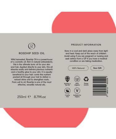 Roots Organic Rosehip Seed Oil - Vegan and Cruelty-Free, Vitamin-Rich Moisturizer for Hair and Skin - Buy Online on GoSupps.com