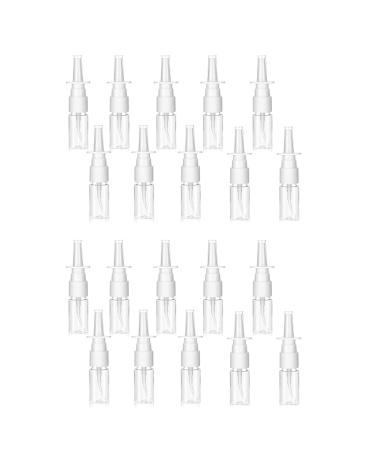 LAUGHERER 20Piece Nasal Spray Bottle Clear Small Empty Nose Spray Bottle Reusable Fine Mist Sprayers for Travel 10ML