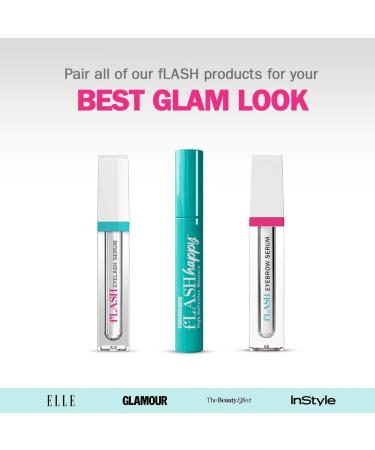 fLASH Eyebrow Serum for Growing Bolder Fuller Thicker-looking Brows in 4-6 Weeks - USA Made Conditions Hair Follicles Safe for Sensitive Skin Cruelty-free Vegan 3 Month Supply - 3mL (0.1 Fl Oz) - Buy Online on GoSupps.com