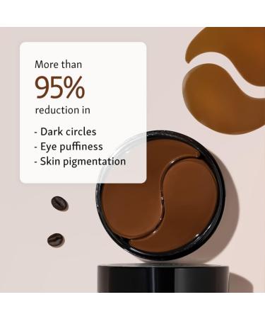 Mcaffeine Coffee Hydrogel Under Eye Patches - Reduce Dark Circles & Puffiness | Caffeine & Hyaluronic Acid | Cooling Moisture-Lock Eye Patches - 30 Pairs 90G - Buy Online on GoSupps.com