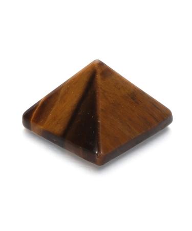 Natural Crystal Rough Mini Natural Pyramid Shape Gem Quartz Green Urine Malachite Blue Sand Mini Ornament (Color : A-c-Tiger Eye Size : Talla nica) Talla nica A-c-tiger Eye