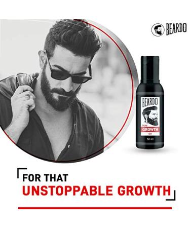 Glamorous Hub Beardo Beard & Hair Growth Oil - 50ml | Boost Beard Growth & Thickness | Worldwide Shipping - Buy Online on GoSupps.com