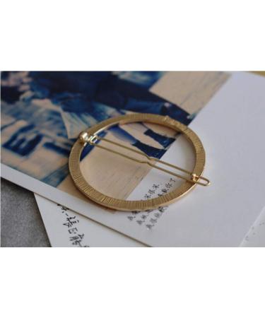Stylish 2pcs Women's Hollow Round Geometric Metal Hair Clips - Gold & Silver - Buy Online on GoSupps.com